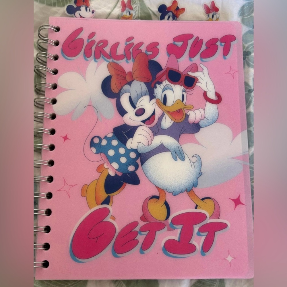 Disney Minnie and Daisy Pink Spiral Notebook